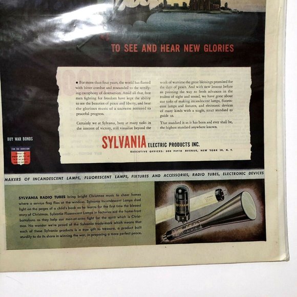 Saturday Evening Post 1943 Sylvania Electronics Ad - Picture 3 of 7